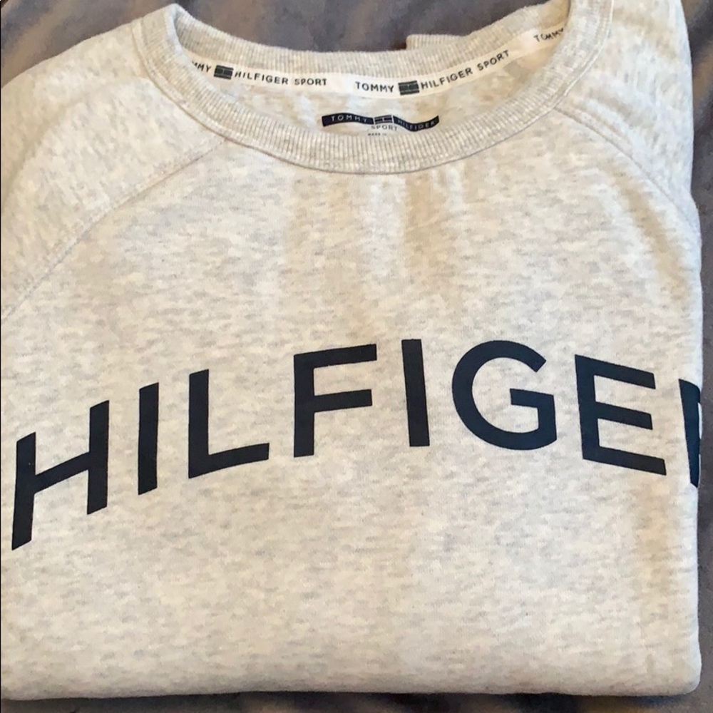 Grey Tommy Hilfiger Crewneck Sweatshirt
